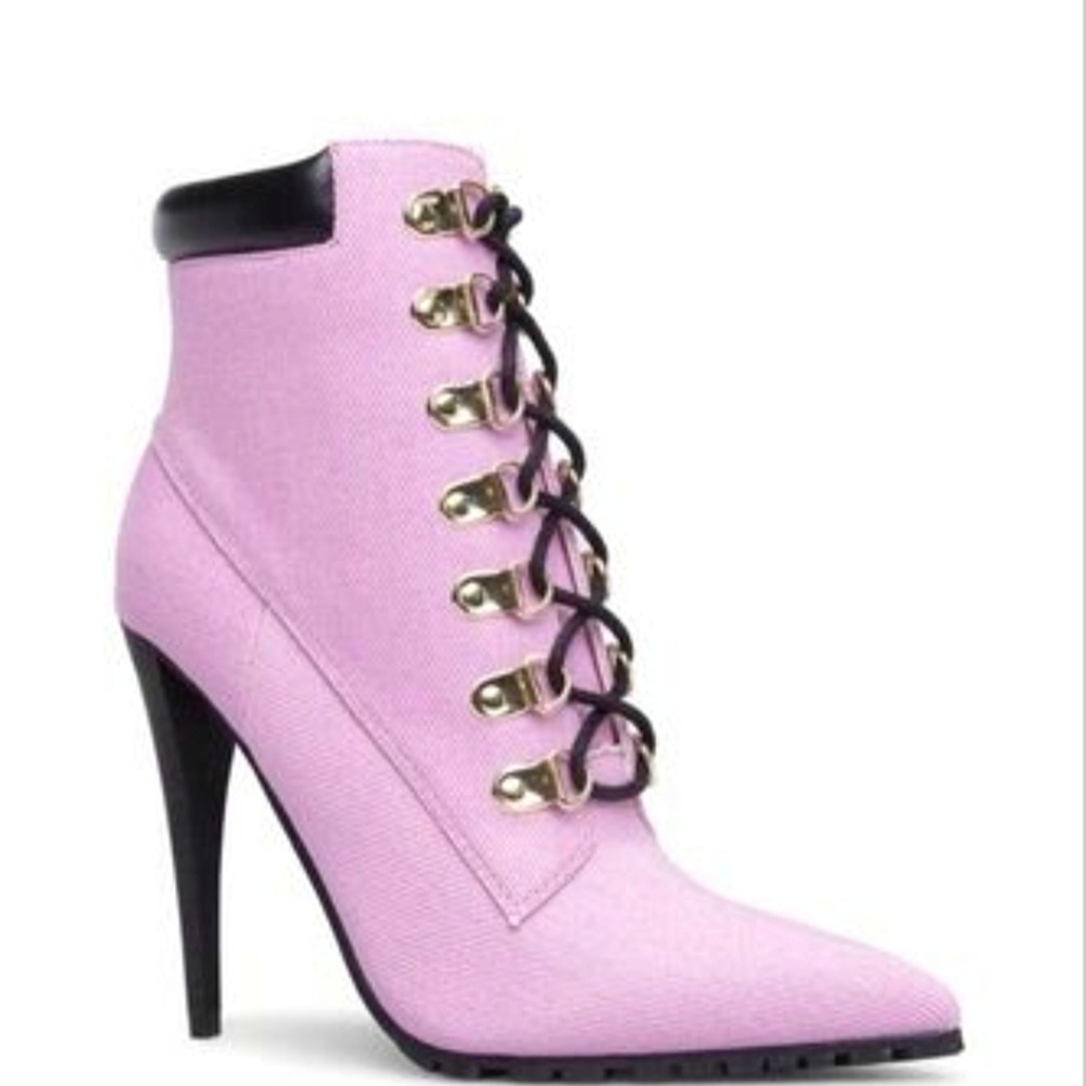 Shoe Dazzle Trixey Stilleto Hiker boots
